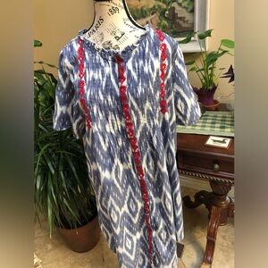 Sundance pretty embroidered abstract dress.